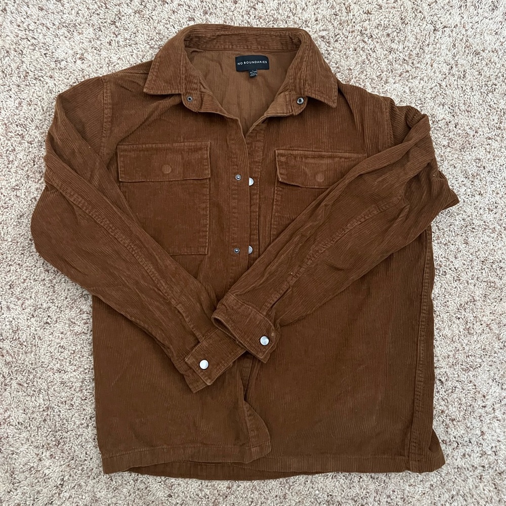 Large Brown Corduroy Button Shirt